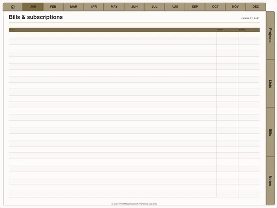 Home Projects: Planner template for GoodNotes and iPad