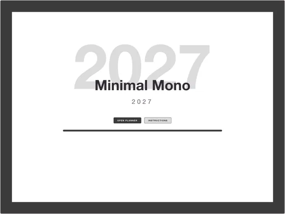 Minimal Mono: Printable planner inserts for home printers