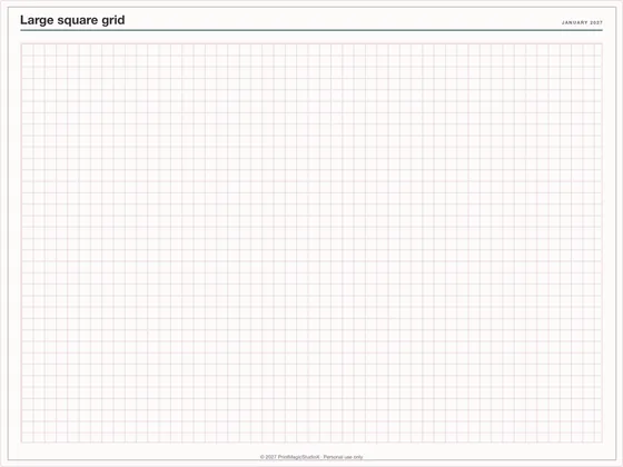 Large square grid: Note paper template for GoodNotes, iPad and print
